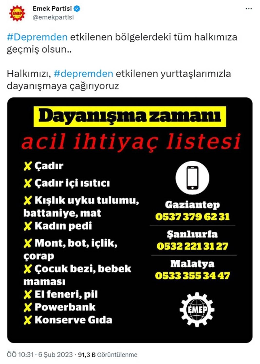 Deprem bölgesine yardım kampanyası başladı! İşte bölgede en çok ihtiyaç duyulan malzemeler ve yardım yapılacak adresler 28